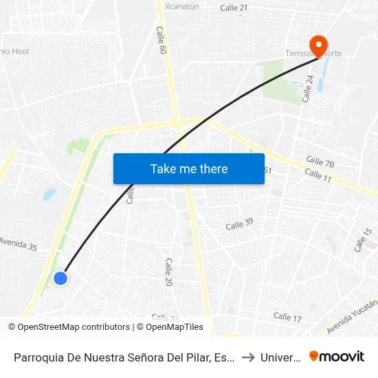 Parroquia De Nuestra Señora Del Pilar, Escuela Secundaria Técnica Num. 55, Calle 44d Por 21a Y 21b,  Lindavista to Universidad Chapingo map