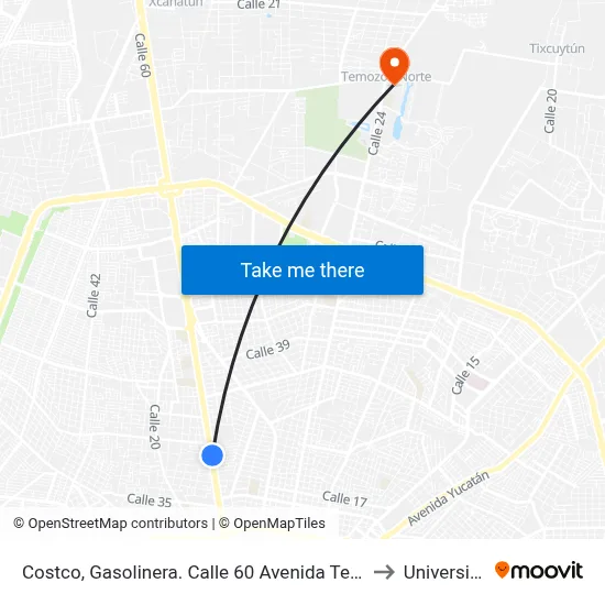 Costco, Gasolinera. Calle 60 Avenida Tecnológico Por 11 Y 21a, Fraccionamiento Del Norte to Universidad Chapingo map