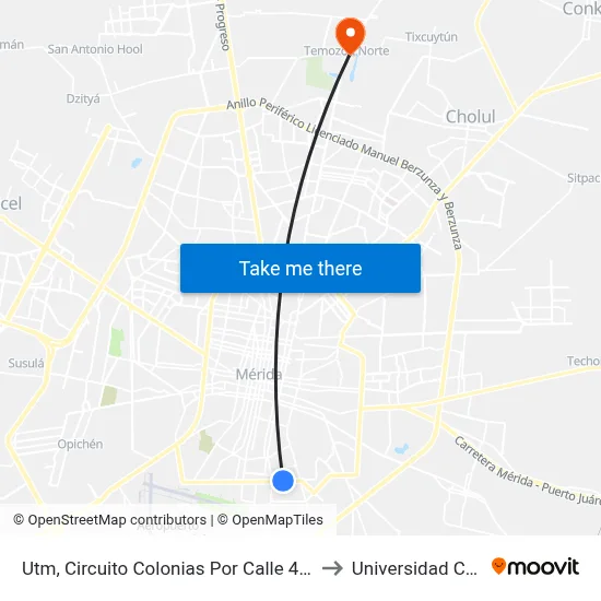Utm, Circuito Colonias Por Calle 48b, Santa Rosa to Universidad Chapingo map