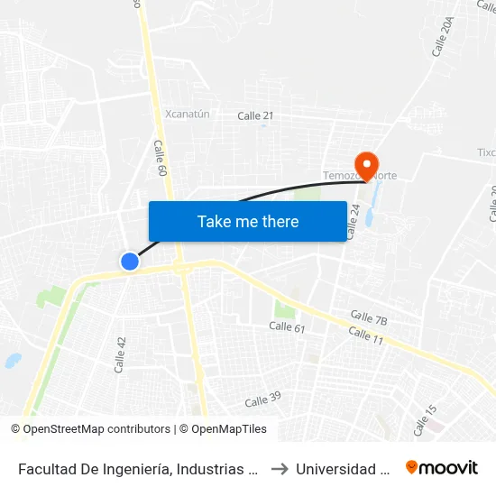 Facultad De Ingeniería, Industrias No Contaminantes to Universidad Chapingo map