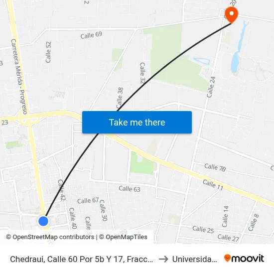 Chedraui, Calle 60 Por 5b Y 17, Fraccionamiento Gonzalo Guerrero to Universidad Chapingo map