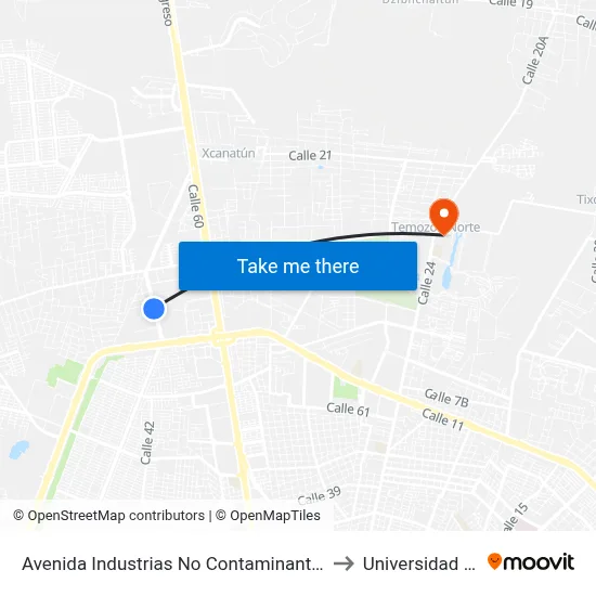 Avenida Industrias No Contaminantes  Por 79 Y Periférico to Universidad Chapingo map