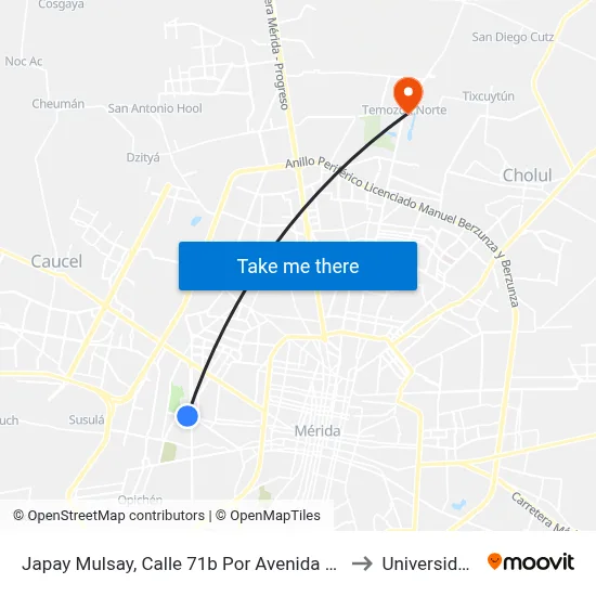Japay Mulsay, Calle 71b Por Avenida 2000 Y 128b, Bosques Del Poniente to Universidad Chapingo map