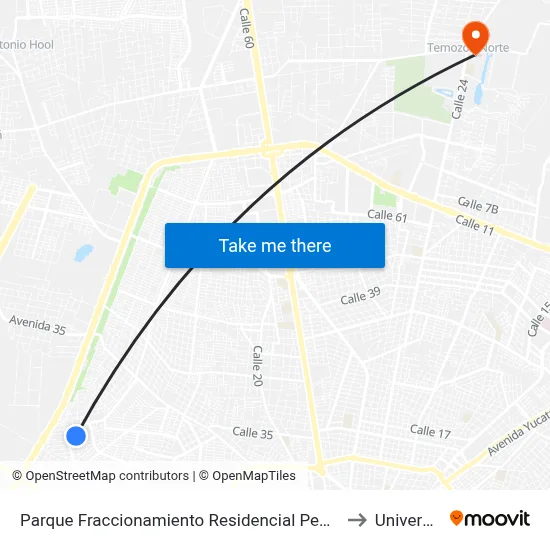 Parque Fraccionamiento Residencial Pensiones VII Etapa, Calle 13'-1 Por 80 Y 88, Residencial Pensiones to Universidad Chapingo map