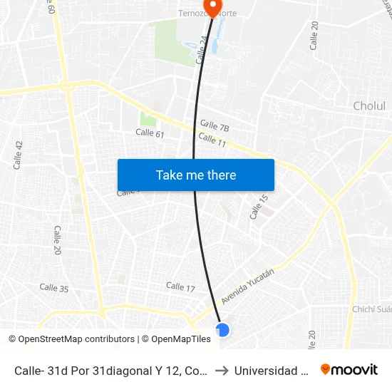 Calle- 31d Por 31diagonal  Y 12, Colonia San Esteban. to Universidad Chapingo map