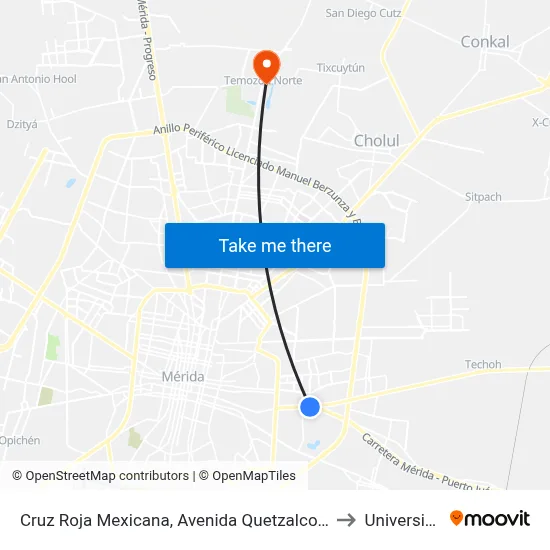 Cruz Roja Mexicana, Avenida Quetzalcoatl Por Calle 8c Y 8b, Fraccionamiento Vergel 65 to Universidad Chapingo map