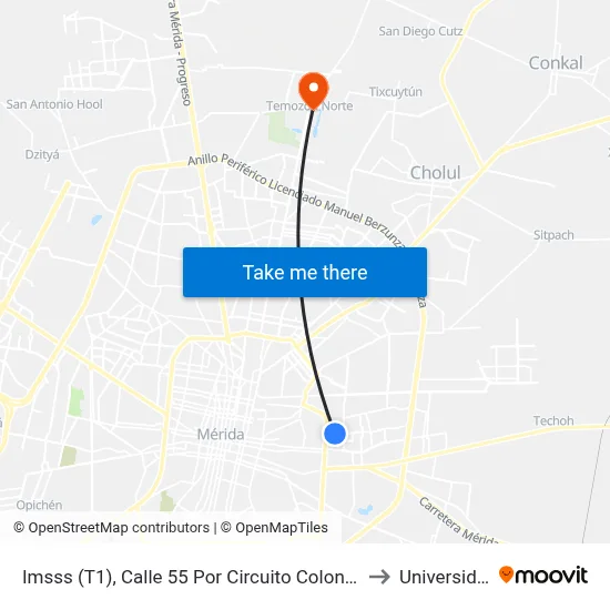 Imsss (T1), Calle 55 Por  Circuito Colonias Y Calle 16, Fraccionamiento Del Parque to Universidad Chapingo map