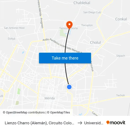 Lienzo Charro (Alemán), Circuito Colonias Por Calle 26, Adolfo López Mateos to Universidad Chapingo map