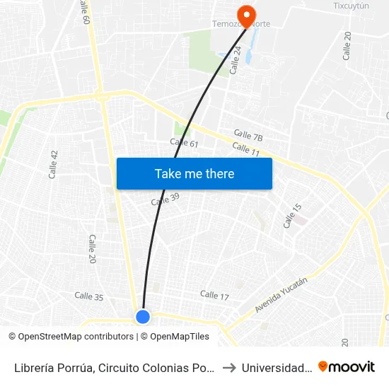 Librería Porrúa, Circuito Colonias Por Calle 40 Y 38, Buenavista to Universidad Chapingo map