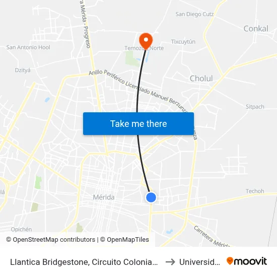 Llantica Bridgestone, Circuito Colonias Por Calle 25a Y 25b,  Lázaro Cárdenas to Universidad Chapingo map