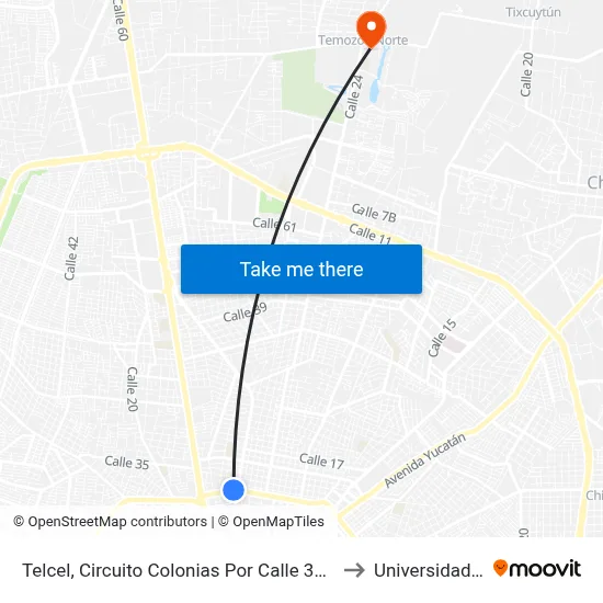 Telcel, Circuito Colonias Por Calle 30 Y 32, Colonia Buenavista to Universidad Chapingo map