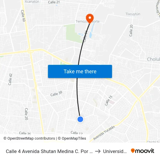 Calle 4  Avenida Shutan Medina C. Por 2 Y 15, Fraccionamiento Montecristo to Universidad Chapingo map