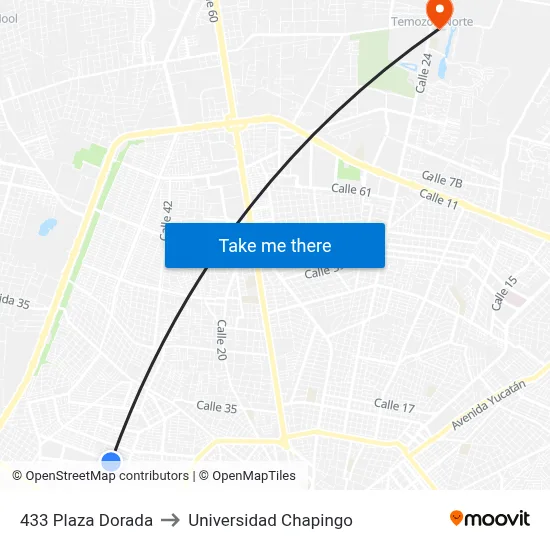 433 Plaza Dorada to Universidad Chapingo map
