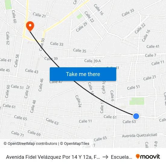 Avenida Fidel Velázquez Por 14 Y 12a, Fraccionamiento Del Parque to Escuela Modelo map
