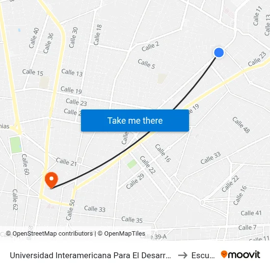 Universidad Interamericana Para El Desarrollo Unid, Avenida Correa Rachó Por 16, Colonia Vista Alegre to Escuela Modelo map