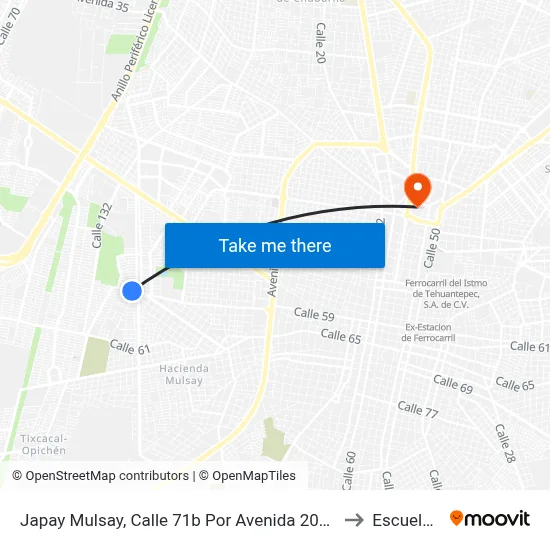 Japay Mulsay, Calle 71b Por Avenida 2000 Y 128b, Bosques Del Poniente to Escuela Modelo map
