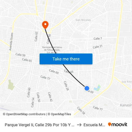 Parque Vergel Ii, Calle 29b Por 10b Y 10c, Vergel II to Escuela Modelo map