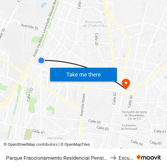 Parque Fraccionamiento Residencial Pensiones VII Etapa, Calle 13'-1 Por 80 Y 88, Residencial Pensiones to Escuela Modelo map