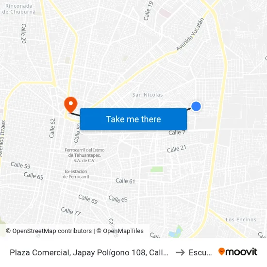 Plaza Comercial, Japay Polígono 108, Calle 20 Por 31a Y  29, Fraccionamiento Boulevares De Oriente to Escuela Modelo map