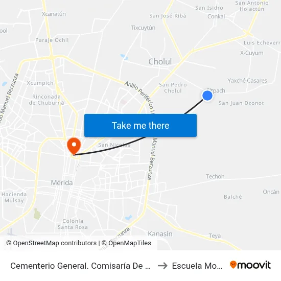Cementerio General. Comisaría De Sitpach to Escuela Modelo map