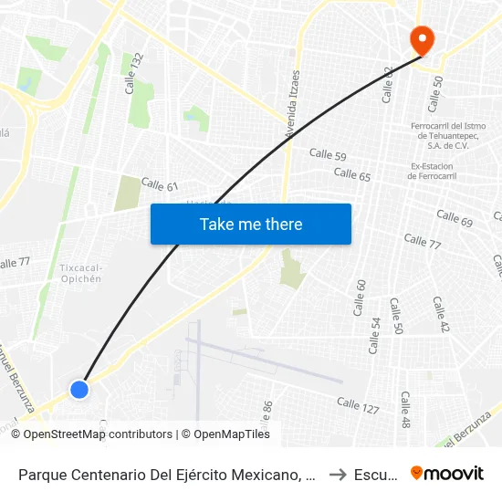 Parque Centenario Del Ejército Mexicano, Calle Benito Juárez Por Calle 20 Y 16b, Ciudad Industrial to Escuela Modelo map