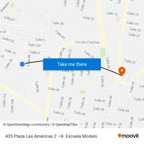435 Plaza Las Américas 2 to Escuela Modelo map