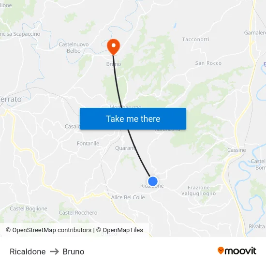 Ricaldone to Bruno map