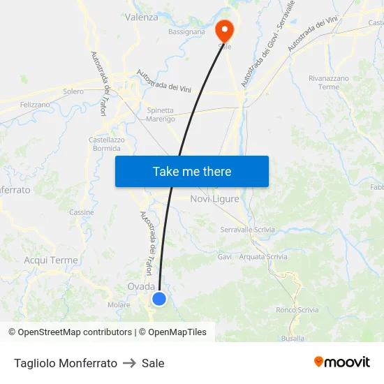 Tagliolo Monferrato to Sale map