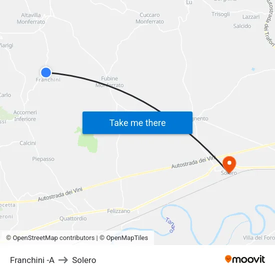 Franchini -A to Solero map
