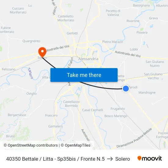 40350 Bettale / Litta - Sp35bis / Fronte N.5 to Solero map