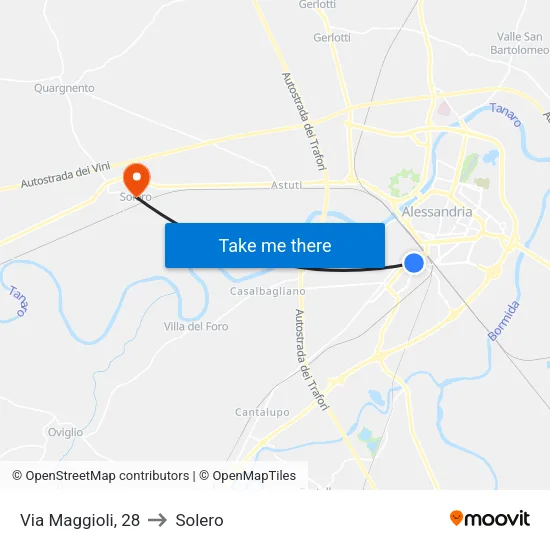 Via Maggioli, 28 to Solero map