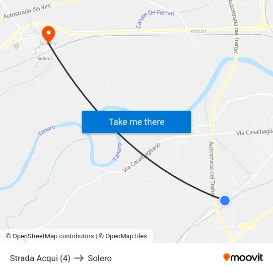 Strada Acqui (4) to Solero map