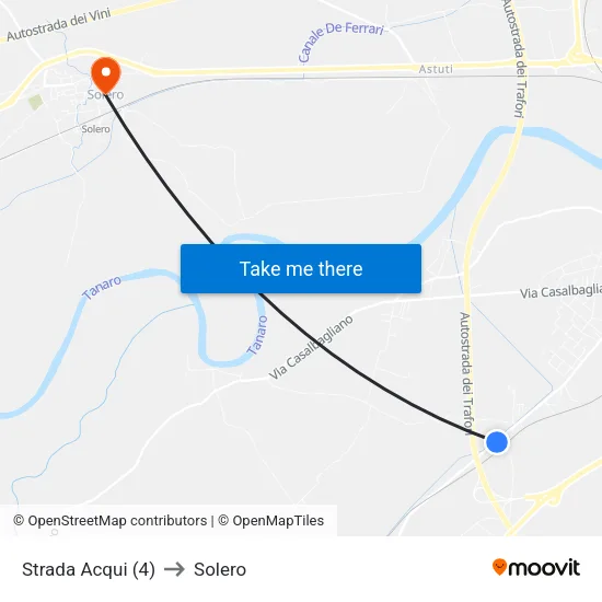 Strada Acqui (4) to Solero map
