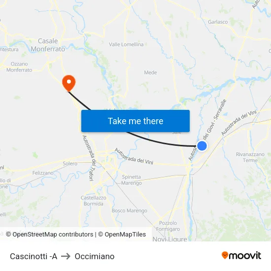 Cascinotti -A to Occimiano map