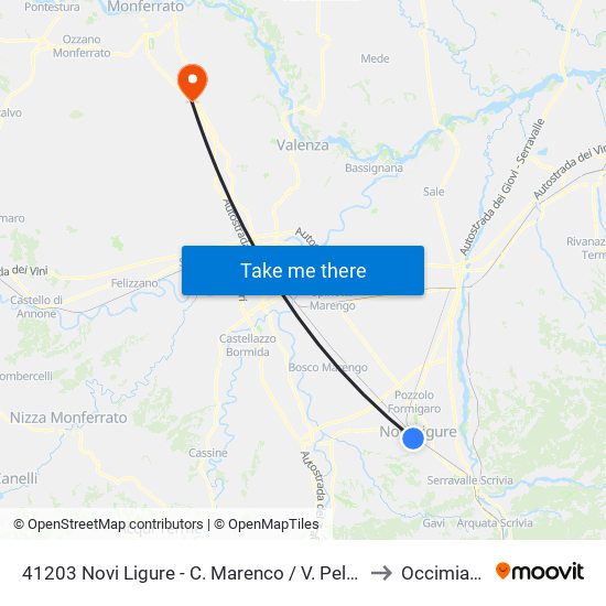 41203 Novi Ligure - C. Marenco / V. Peloso to Occimiano map