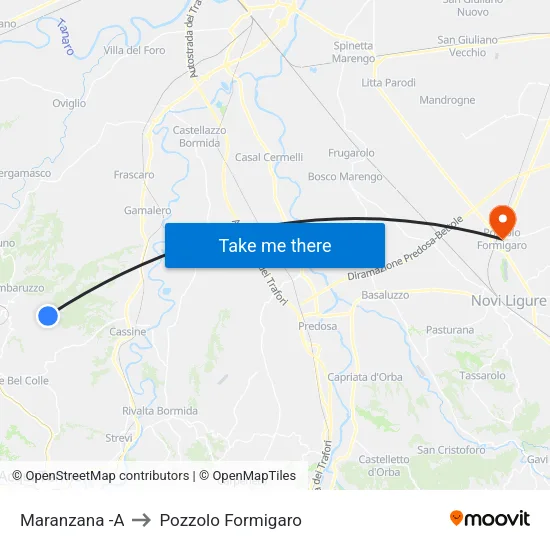 Maranzana -A to Pozzolo Formigaro map