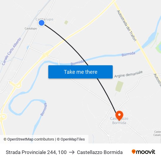 Strada Provinciale 244, 100 to Castellazzo Bormida map