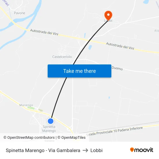 Spinetta Marengo - Via Gambalera to Lobbi map