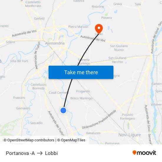 Portanova -A to Lobbi map