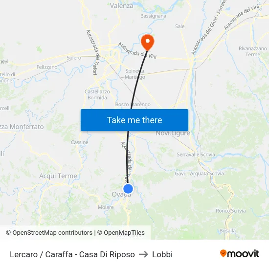 Lercaro / Caraffa - Casa Di Riposo to Lobbi map