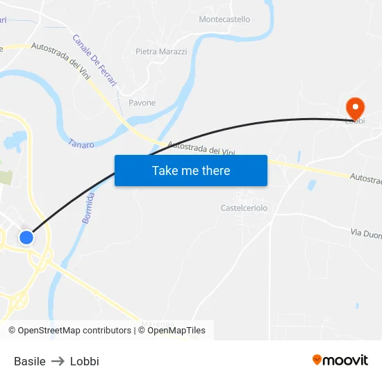 Basile to Lobbi map