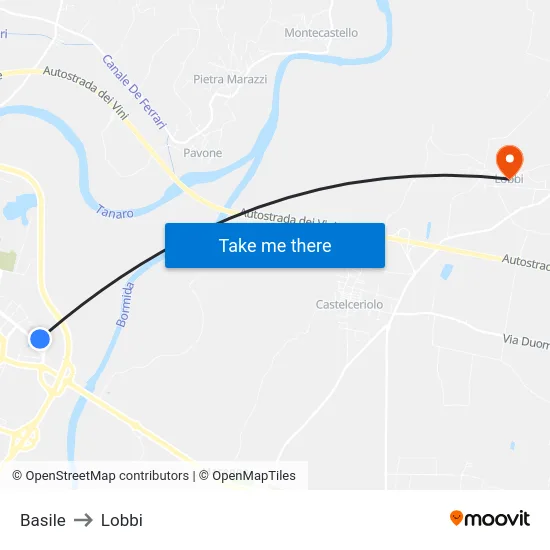 Basile to Lobbi map