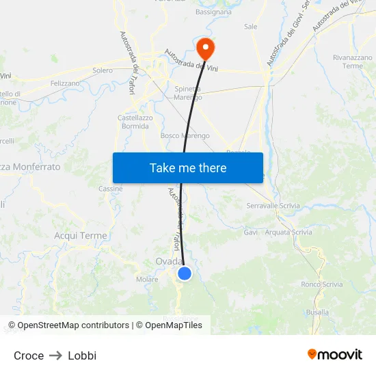 Croce to Lobbi map