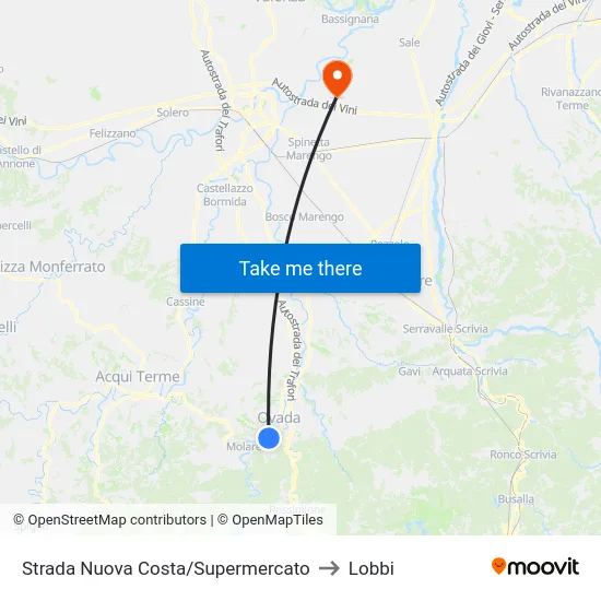 Strada Nuova Costa/Supermercato to Lobbi map
