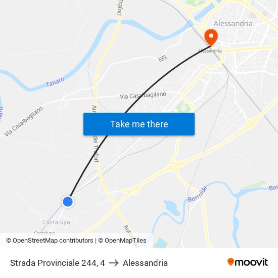 Strada Provinciale 244, 4 to Alessandria map