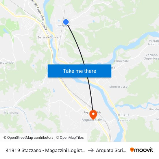 41919 Stazzano - Magazzini Logistica to Arquata Scrivia map