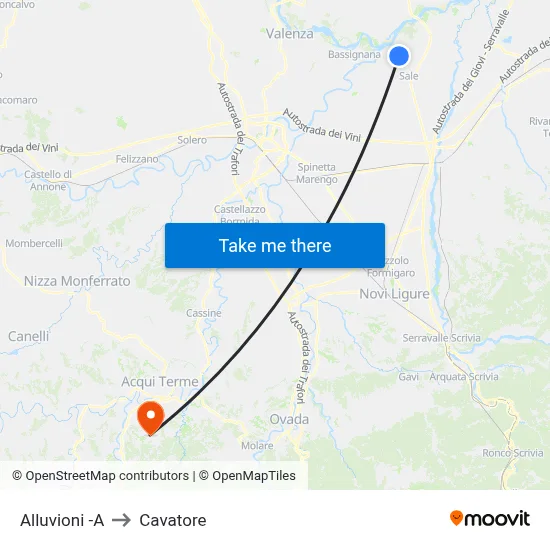 Alluvioni -A to Cavatore map