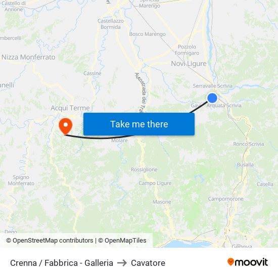 Crenna / Fabbrica - Galleria to Cavatore map