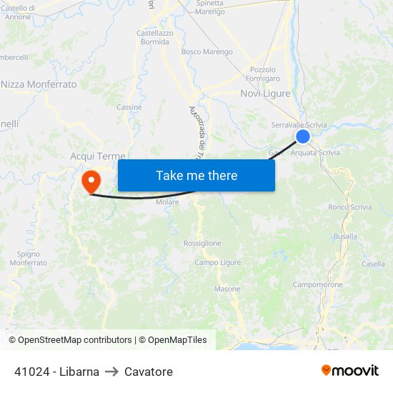 41024 - Libarna to Cavatore map