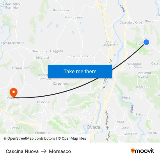 New Farmhouse to Morsasco map